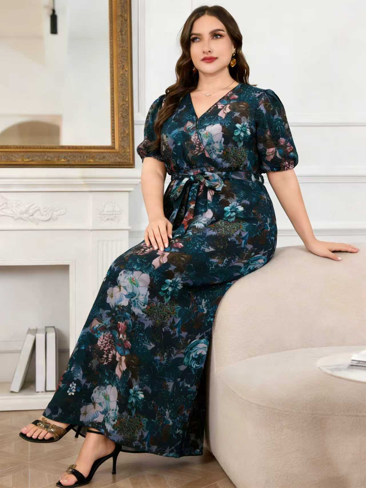 2026 New Arrival Plus Size Wom - đánh giá và giá Romper Floral Print