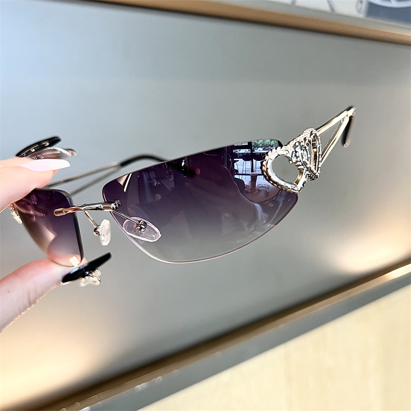 New Oval Cat Eye Frameless Mer - đánh giá và giá Sunglasses Cat Eye