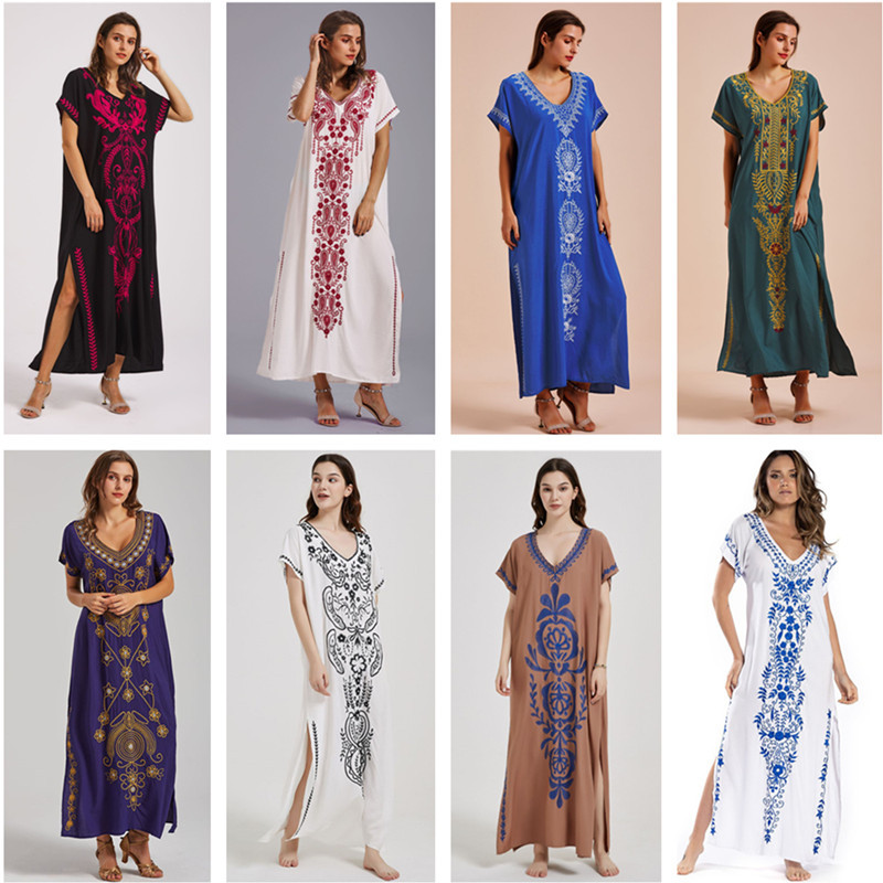 Swimsuit Cover Ups Embroidery  - đánh giá và giá Cover Up Kaftan
