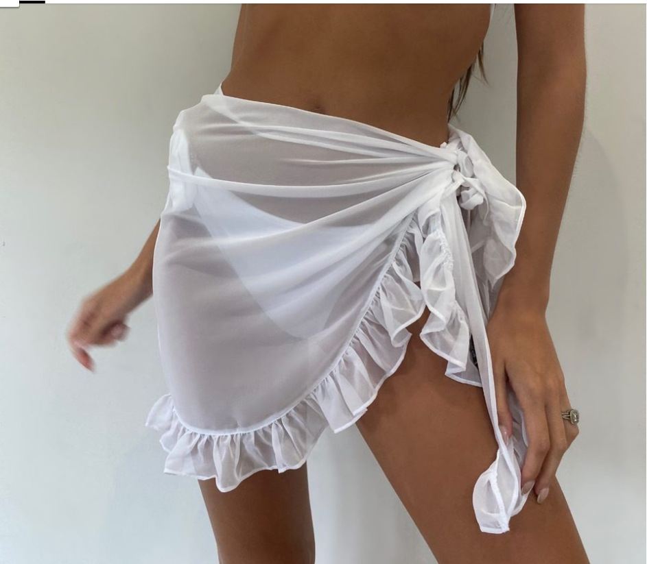 6 Colors Ruffle Bikini Cover U - đánh giá và giá Cover Up Kaftan
